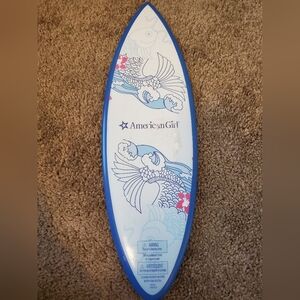 American Girl Blue and White Surfboard